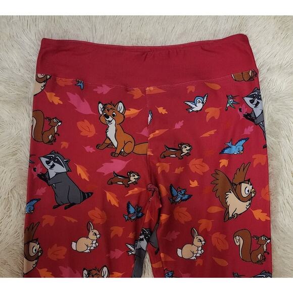 Disney Parks Ladies Forest Friends Woodland Critters Meeko Leggings Size Medium - Picture 4 of 8